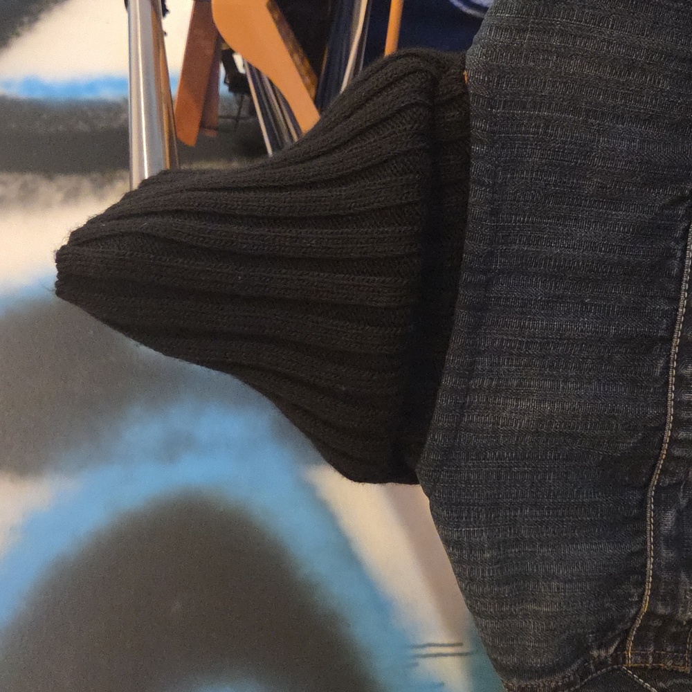 Jean Jacket With Sweater Edging - Picture 5 of 14